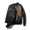 New Bomber Mans Jackets Embroidery Golden&white Tiger Jacket Mens MA1 Pilot Bomber Jacket Male Embroidered Thin Coats