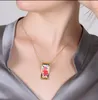 Rose Serie Necklaces18K collares esmalte chapados en oro para las mujeres de calidad superior "S" forma de colgante de los collares de las mujeres collar de la joyería deisgner