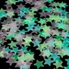 100pcs/Set 3D Luminous Stars Stickers Glow In The Dark Wall Stickers For Kids Room Home Decoration Decal Wallpaper Decorative DBC BH2647