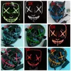 10 colori LED Glowing Mask Halloween Party Light up Cosplay Glowing in The Dark Mask Horror Glowing Mask KKA7536