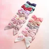 Baby Photo Props 14 Colors Girls Hot Sale Cotton Fabric Bowknot Princess Barrettes Childrens Korean Style Hair Clips For Party