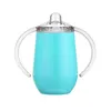 10 oz Toddlers Sippy Cup tasse isolée sous vide à double paroi avec poignée couvercles de sucette biberons enfants gobelet