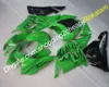 2004 2005 ZX-10R Yarış Kawasaki ZX 10R Parçaları için Fairing 04 05 ZX10R Siyah Alevler Yeşil Motosiklet Üstyapı Fit (Enjeksiyon Kalıplama)