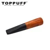 TOPPUFF Premium Ebony Wood Smoking Pipe Creative Filter Wooden Pipe Tobacco Cigarette Holder Standard Size Cigarettes Pocket Size