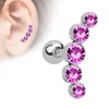 Steel chirurgiczna Chrząstka CZ stadniny Kolczyki dla kobiet Dziewczyny Helix Septum Ear Piercing Biżuteria z klejnotem