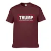 Men Donald Trump T Shirt 16colors Homme O-Neck Short Sleeve Shirts Pro Trump 2020 T-Shirt American President letter Tee Tops L-JJO2076
