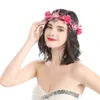 DIY Bridal Headband Wedding Garlands Stereo Simulering Blommor Rattan Vävning Kvinna Pagant Garlands Barn Beach Wreath S175