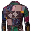 새로운 도착 플라워 블레이저 맨 새 정장 재킷 가을 캐주얼 남성 싱글 가슴 고품질 정장 크기 7 24221c