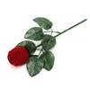 Red Rose Shaped Jewelry Cases Display Packaging Gift Boxes for Necklace Earrings Ring Bracelets D91