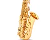 Saxophone alto - E Down Brass Gold Paint Sax Kit débutants, Embouchure, Tour de cou, Tige de chiffon de nettoyage, Gants, Étui de transport rigide