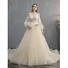 Dreaming Boho Juliet maniche lunghe abiti da sposa principessa 2020 ricamo nudo pieghettato drappeggiato abito da sposa Berta ricevimento abiti da sposa