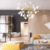 Led moderne firefly kroonluchter licht stijlvolle boom tak kroonluchter lamp decoratieve plafond kroonlies opknoping led-verlichting