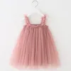 Bebek kız Dantel Tül Sling Elbise Çocuk Suspender Mesh Tutu Prenses Elbise 2019 Yaz Butik Çocuk Giyim 6 renk Z11