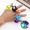 Halloween Pumpkin Luminou Finger Ring Halloween Bat Ghost Funny Plastic Rings Skull Toy Party Favor Gift Halloween Prop Supplies DBC VT0845