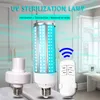 Korsgräns LED steriliserande majs UVC-lampa UV-steriliseringslampa Mites Ozon Rum Fjärrkontroll Steriliseringslampa 123