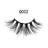 22-25-70mm 100％Real False 5D Crisscross Natural Fake Lashes Makeup 3D MinkまつげエクステンションFedex/DHL無料船