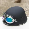 Casque de moto cool d'été Casque de moto de vélo électrique demi-visage d'été avec lunettes en ABS EEA428