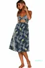 Модный костюм, летнее платье с милым бантом, дизайнерское пляжное приморское праздничное платье, женское платье с цветочным принтом