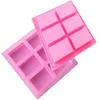 silicone soap molds 6 Cavity Hole Rectangle DIY Baking Mold Tray Handmade Cake Biscuit Candy Chocolate Moulds Non-stick baking Tools LX7953