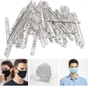 Nariz Ponte Fitas para Máscara de alumínio metal nariz Faixa de clipes de nariz ajustável fio para máscara DIY face fazer acessórios para costura Crafts