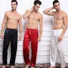 Mens Silk Satin Pajamas Pyjamas Pants Lounge Pants Sleep Bottoms Free Shipping S M L XL 2XL 3XL 4XL Plus