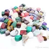 Natural Stone Pendants Irregular Beautifully Jade Natural Stone Pendant For Necklace NO CHAIN Agate Stone Quartz Opal Jewelry