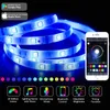 Vattentät 12V 24V LED Strip Light 5M 16.4FT 30LEDS Flexibel 5050 RGB TV Bakgrundsbelysning USB-kabel och mini-kontroller