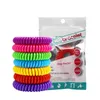 2019 Bracelets anti-moustiques multicolores Bracelets antiparasitaires Protection contre les insectes Camping en plein air adultes enfants YD0278