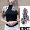 Fałszywe tymczasowe tatuaże Naklejki Dark Rose Flowers Arm Ramię Tatuaż Wodoodporne Kobiety Flash Tatuaż na Body Art D19011202