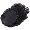 120g Afro Kinky curly ponytail hairpiece wraps drawstring low sleek clip in ponytail hair extension afro ponytail for black women