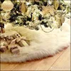 Nouvelle robe de sapin de Noël décorée avec une couverture blanche pure décoration de Noël décoration de la maison en peluche arbre robe 32Al