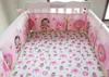 Novo 4 pcs Baby Bed Bumper Protector Bebê Cama De Berço De Botão Berro Newborn CRIB CAMPER Cama dos desenhos animados Bedding no berço para infantil