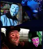 قناع متوهج الضوء البارد V Mask Mask Bar KTV Fant Dress Party Halloween Atmosphere Atmosphere LED Mask Hat