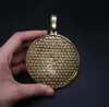 Large Size Iced Out Number 44 Diamond Round Pendant Necklace 18K Gold Plated Mens Bling Hiphop Jewelry Gifts for Christmas