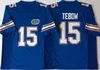 Mens Florida Gators Tim Tebow Jerseys 22 Emmitt Smith 6 Jeff Driskel NCAA College Football Jerseys Vit Blå Orange S-3XL