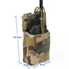 Utomhussportväska ryggsäck Vest Gear Accessory Mag Holder Cartridge Clip Tactical Molle Interphone Pouch No17-509