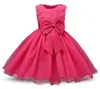 Baby Girls Dress Party Lace Dress Kids 8 colors 3D Rose Flower Dresses Children Clothes Girls Wedding Party Princess Dresses