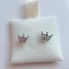 Elegant Crown CZ Diamond Stud Earring Luxury Designer 925 Sterling Silver Rose Gold Plated High Quality Lady Stud Earrings Original Box Set