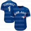 1 Tony Fernandez Toronto Blue 1988 1993 1984 Vintage Cool Base Salute To Service Flex Base Men Womens Youth Baseball custom Jersey