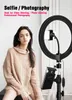 10inch Circle Ring Light with Tripod Stand Big Phone Clip for Ipad Professional Camera Po Lighting for Makeup Youtube Video4880852