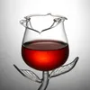 Yaratıcı şarap bardakları gül çiçek şekli kadeh kurşunsuz kokteyl cam ev düğün parti barware içecek hediyeleri 180ml