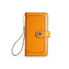 RFID New European and American Retro Zipper Clasp Clasp Leather Multi-Card Wallet M. Long Wallet Clutch