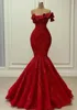 Arabe aso ebi luxueuse sirène sexy robes de soirée dentelle perlée robes de bal vintage formelle fête deuxième réception robes zj255