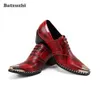 Batzuzhi Nouveau design Chaussures Hommes Talons Robe en cuir véritable Chaussures Hommes Parti rouge et des chaussures de mariage Hommes d'affaires
