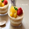 1000Sets Plastikowa Okrągła Kopuła Diwita Tiramisu Muffin Cake Cups Clear Home DIY Desery Narzędzia do pieczenia Nowe