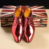 メンズウェディングドレスシューズオフィスフットウェアZapatos de Hombreのための特許皮革のメンズの靴イタリアのフォーマルなオックスフォードの靴