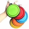 Pet Silicone Dobrável Bacias Animais de Estimação Cão de Cão Alimentação-Tigela Chaveiro Chaveiro Chave Portátil Cães Colapsible Cães Tigela De Moda Pet Food Plate T9i0199