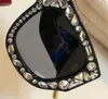 Nwholesale-EW sprzedaż projektant okulary 9638 kwadratowe duże ramy cięte diamenty diamenty kobiety modne styl najwyższej jakości 0116s