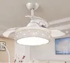 Haute qualité moderne luxe ventilateur lumières feuille Led ventilateurs de plafond blanc 110 v 220 v sans fil contrôle ventilateur de plafond lumière 42 pouces MYY