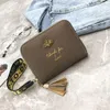 Small Honey Bee Wallet Green Wallet Tassel Accessories Billfold Short Zipper Coin Purse Women Portable Purse Money2323